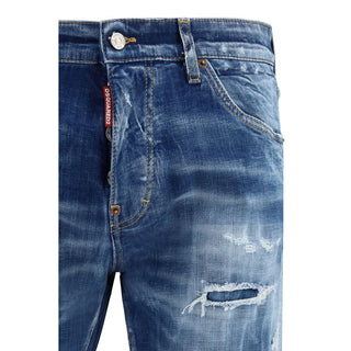 Dsquared² Blue Cotton Slim Fit Jeans