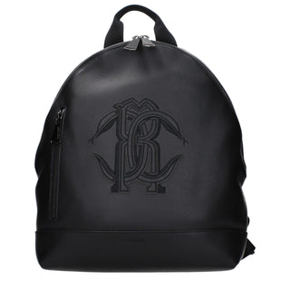 Roberto Cavalli Black Leather Backpack