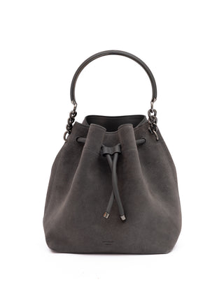 Jimmy Choo Dark Grey Bon Bon Suede Bucket