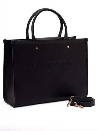 Jimmy Choo Black Avenue S Tote Leather Handbag