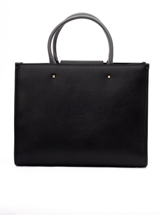 Jimmy Choo Black Avenue S Tote Leather Handbag