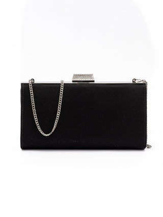 Jimmy Choo Black Satin Crossbody Bag