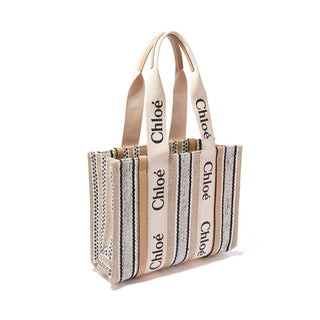 Chloé Beige Linen Tote Bag