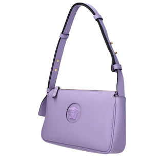 Versace Purple Leather Shoulder Bag