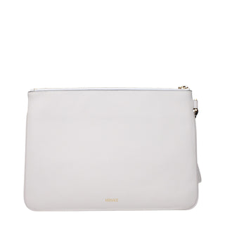 Versace White Leather Clutch Bag