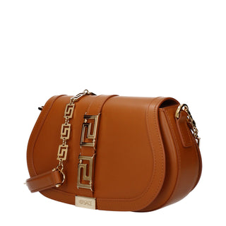 Versace Brown Leather Shoulder Bag