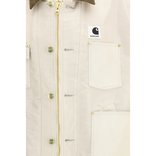 Sacai Beige Cotton Bomber