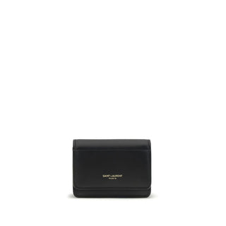 Saint Laurent Black Calf Leather Bos Taurus Wallet