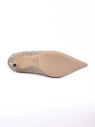 Jimmy Choo Light Bronze Crystal Love 85 Pumps