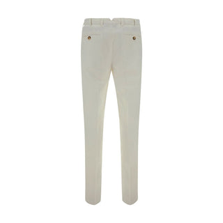 Brunello Cucinelli White Cotton Casual Pants