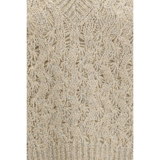 Brunello Cucinelli Beige Silk Sweater