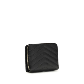 Saint Laurent Black Calf Leather Bos Taurus Wallet