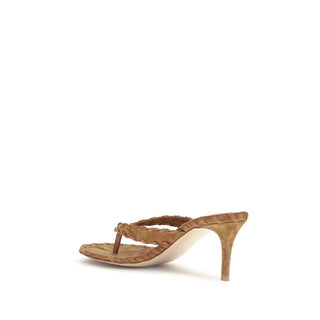 Gianvito Rossi Beige Calf Leather Bos Taurus Stiletto Heel Sandals