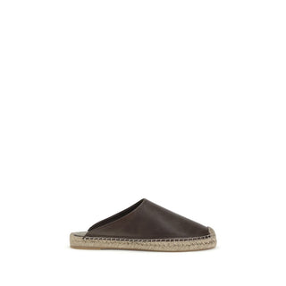 Brunello Cucinelli Brown Calf Leather Bos Taurus Mules