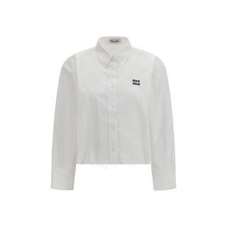 Miu Miu White Cotton Dress Shirt