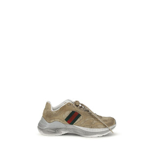 Gucci Beige Calf Leather Bos Taurus Athletic Sneakers