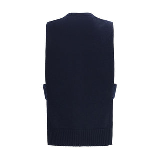 Miu Miu Blue Cashmere Sleeveles Sweater