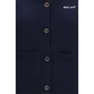 Miu Miu Blue Cashmere Sleeveles Sweater