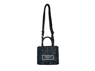Versace Women'S 'Extra Small Athena' Shopping Bag Black