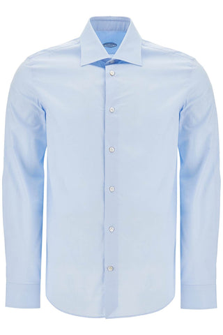 VINCENZO DI RUggIERO slim fit twill shirt for men