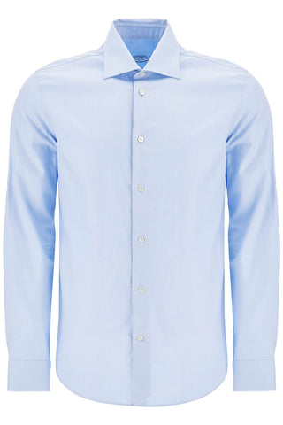 VINCENZO DI RUggIERO slim fit twill shirt for men