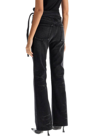 Y Project bootcut jeans with criss-cross