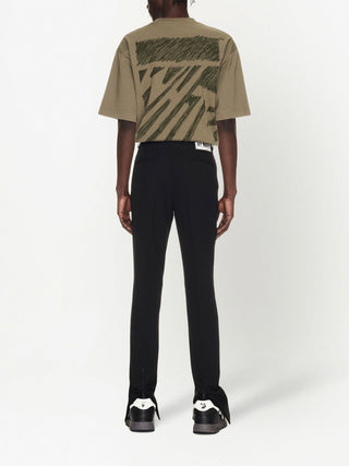 Off White Trousers Black