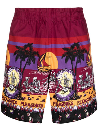 Pleasures Shorts Bordeaux