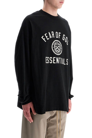 Fear Of God ESSENTIALS black cotton t-shirt with logo