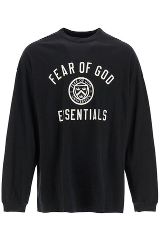 Fear Of God ESSENTIALS black cotton t-shirt with logo