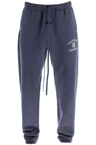 Fear Of God ESSENTIALS high-waisted navy blue cotton sweatpants