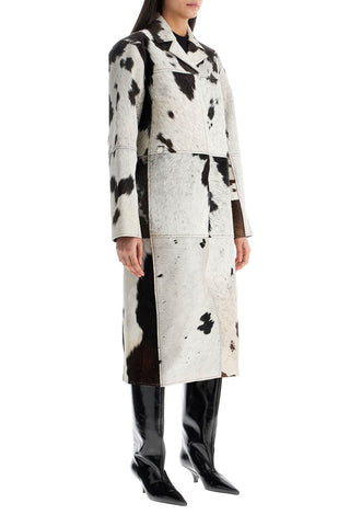 Saks Potts long gio coat in pony hair