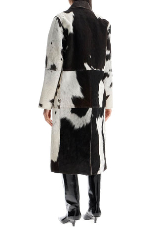 Saks Potts long gio coat in pony hair