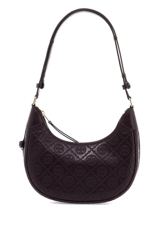 Tory Burch half-moon leather t monogram bag