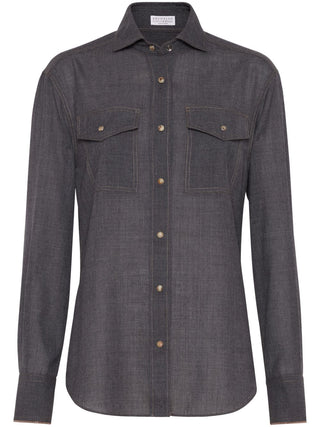 Brunello Cucinelli Shirts Grey