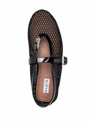 Ballet Flats In Fishnet