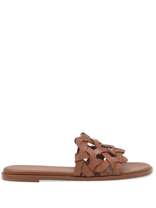 Gianvito Rossi Sandals Leather Brown - VAZLUXE.COM