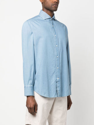 Brunello Cucinelli Shirts Clear Blue