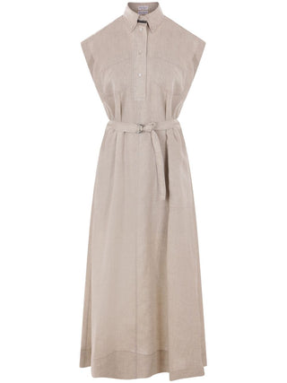 Brunello Cucinelli Dresses Beige - VAZLUXE.COM