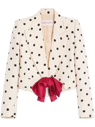 Valentino SHANTUNG JACKET WITH PLUSDEPOIS PRINT