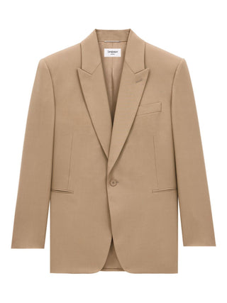 Saint Laurent Natural Blazer Structured Wool