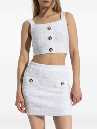 Balmain Tweed Crop Top