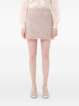 Valentino Ribbon Tweed Skirt
