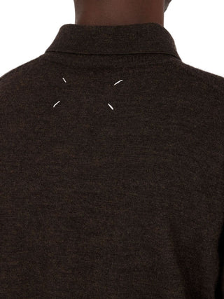 Maison Margiela Elbow-patch wool polo shirt