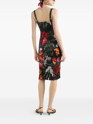 Dolce & Gabbana Flower print satin dress