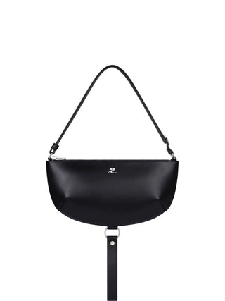 Courreges Pre half-moon leather shoulder bag