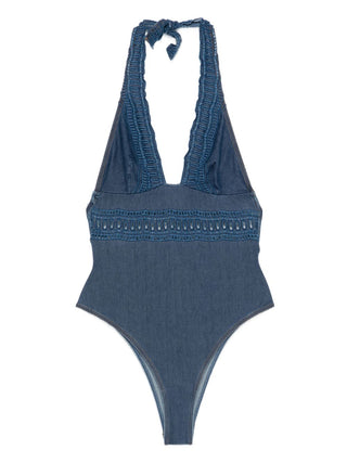 Ermanno Scervino Crochet-lace halter swimsuit