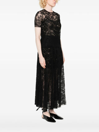 Ermanno Scervino Floral-lace mesh top - VAZLUXE.COM