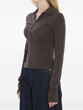 JACQUEMUS T-shirts and Polos Brown