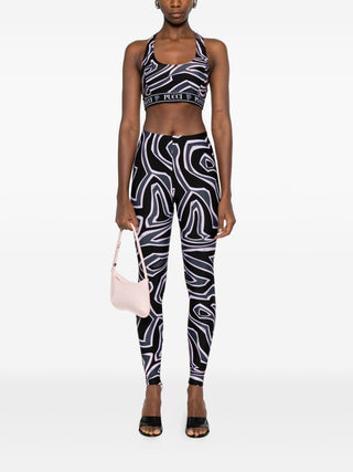Pucci Racer-neck print bra